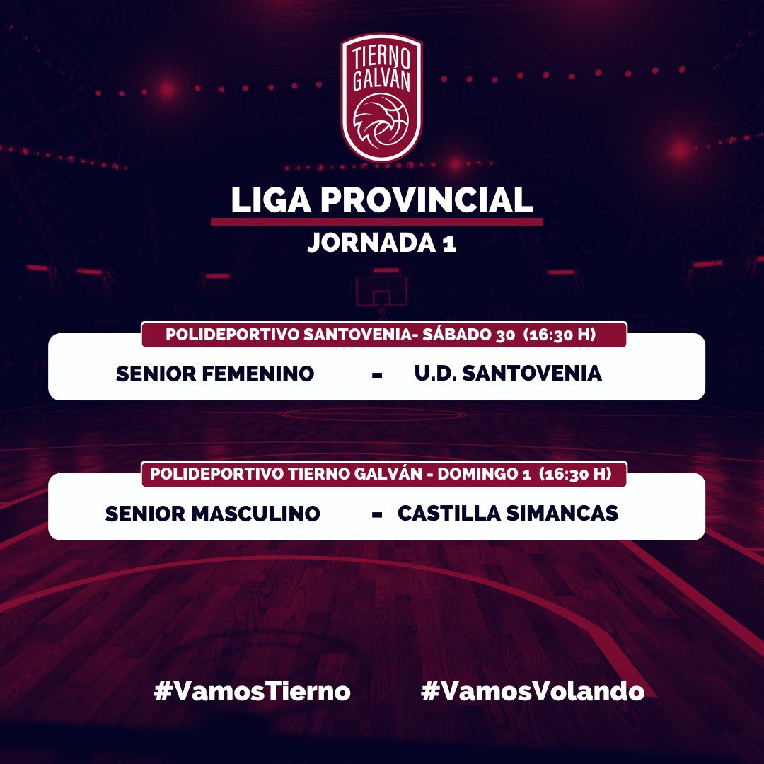 Comenzamos otra temporada más, otra temporada de retos en las que creemos que va a ser un año bonito y competido para todos nuestros equipos. Nuestros 2 Equipos Seniors comienzan la temporada! Mucha suerte y os esperamos a todos animando. 
#vamostierno #vamosvolando