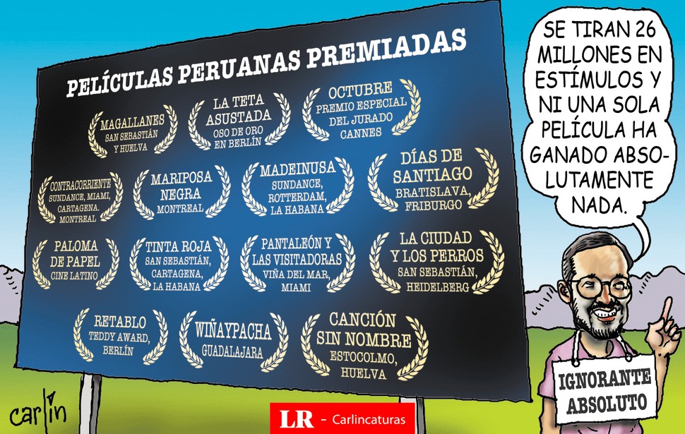 No solo eso. Cavero aseguro que: “Son muy malas estas películas [peruanas]. Nadie las va a ver al cine”.
<a href="/tovar_samanez/">Carlos Tovar Samanez</a> gracias crack por mostrarlo en su esencia.
