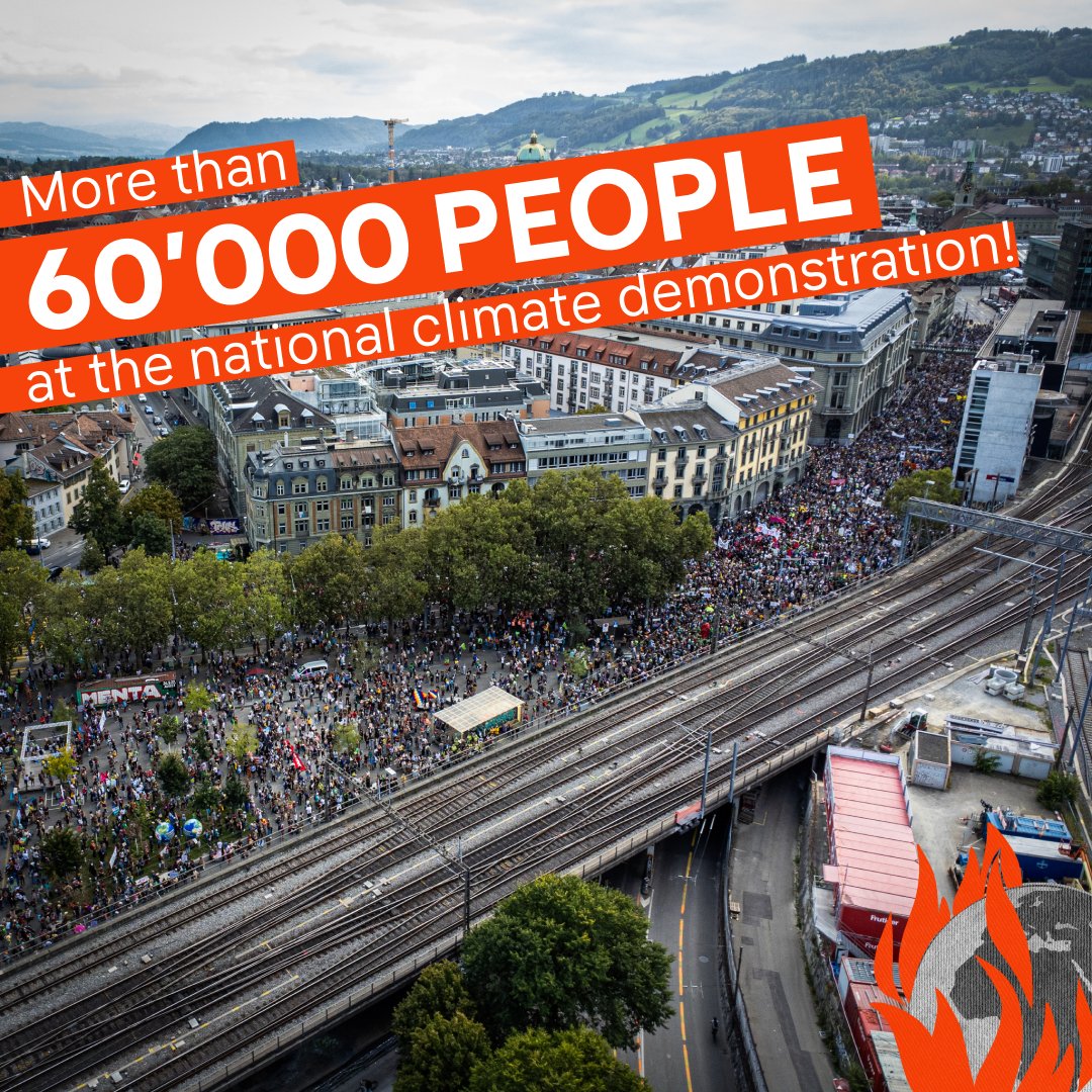 Over 60'000 people are fighting for climate justice in Bern, Switzerland. We are many, we are loud. They can't stop us. #ClimateActionNow