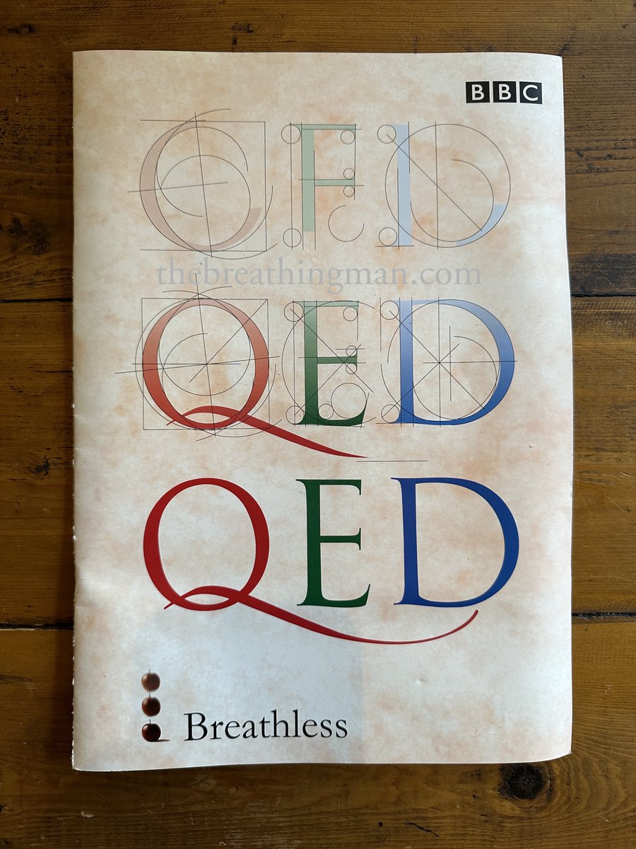 thebreathingman's tweet photo. Booklet, 1998 BBC QED Breathless TV Program  Buteyko Method. Presenter of the program Sally Magnusson,  Sally said to me that she has had more feedback from that TV program than any other program that she has ever made. #sallymagnusson #buteyko #breath #breathing #QED @sallymag1 https://t.co/Le5An0NNoY