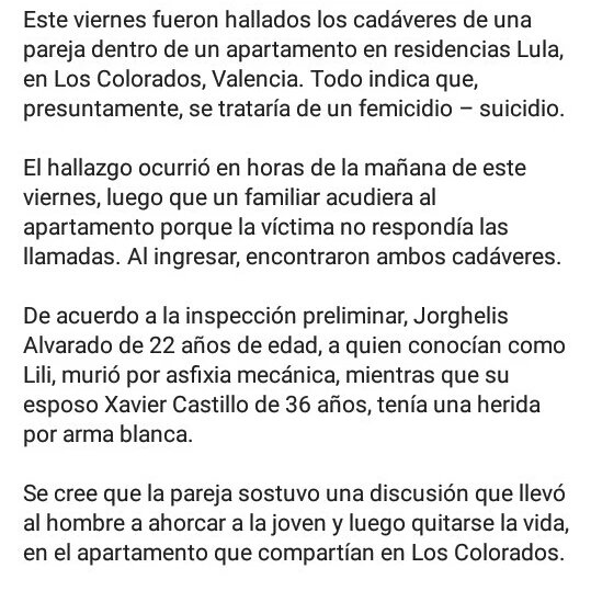 NorteValencia's tweet photo. Lamentable.suceso que involucra a un abogado y una esteticista en Valencia.
#valencia #loscolorados #carabobo #Venezuela https://t.co/1wBqSL0ZId
