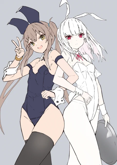 野兎ちゃんと白兎ちゃん ラフ