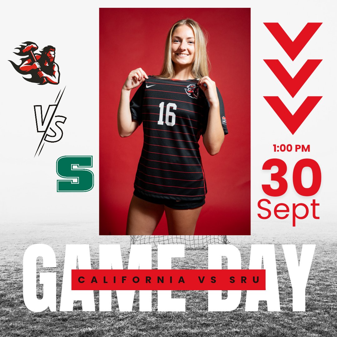 CALU_wsoccer's tweet photo. GAME DAY! Join us for our next PSAC match-up today at home vs Slippery Rock. Kick off starts at 1 pm!

See you at Phillipsburg!

#CalUSoccer #VulcanNation #pennwestcalifornia #psacwsoc https://t.co/qJ4vklIoYb