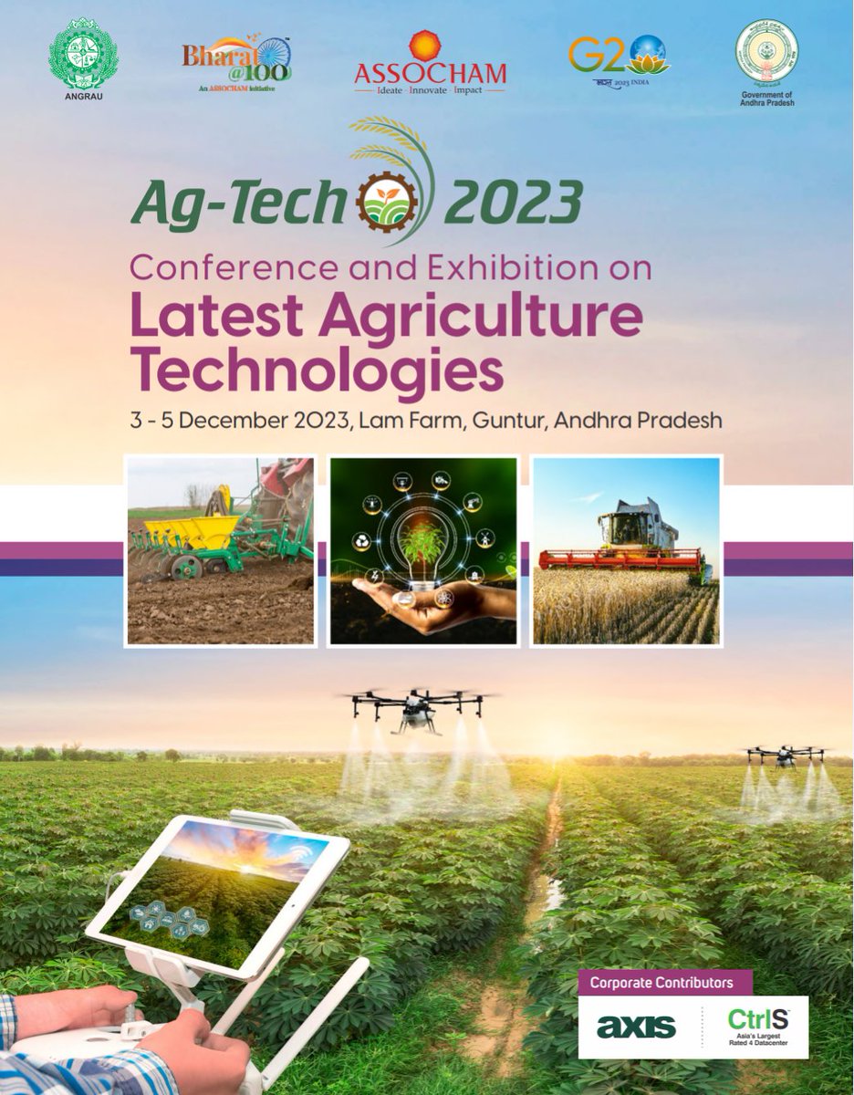 agtechap's tweet image. AgTech 2023, Guntur 

@IYM2023  @nutrihubtbi  @Naarm  @aIDEA_NAARM  @ICRISAT @ICMR @NaarmIcar @IndianCouncilofMedi  @worldfoodindia @mofpi_goi  @apedamoc  @NAgricultural  @moaafw @g20org
@agtechindia #agriinovation #agricultureexpo @agtech2023 @ANGRAUPoshan @_ANGRAU  @AgriGoI