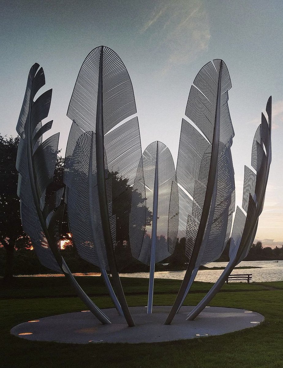 Kindred Spirits is a large stainless steel sculpture in County Cork by Alex Pentek

It commemorates a life giving 

In 1847 the Native American Choctaw were incredibly generous to the people of Ireland in the Irish famine relief during the Great Hunger, despite the Choctaw