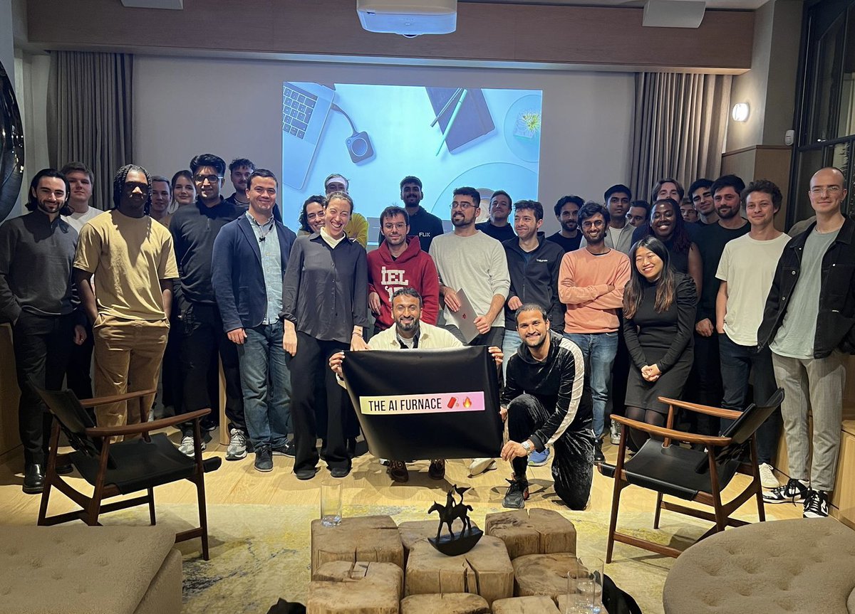theaifurnace's tweet photo. Had a great night in 🇬🇧 as part of the Takeover Tour 🎉

Thanks to Surya, @adamcohenhillel and Zakhar for demo'ing and sharing more about the AI startups they’re building in London. 

See you at the next one! ✌️ https://t.co/FOZ8aySxdz