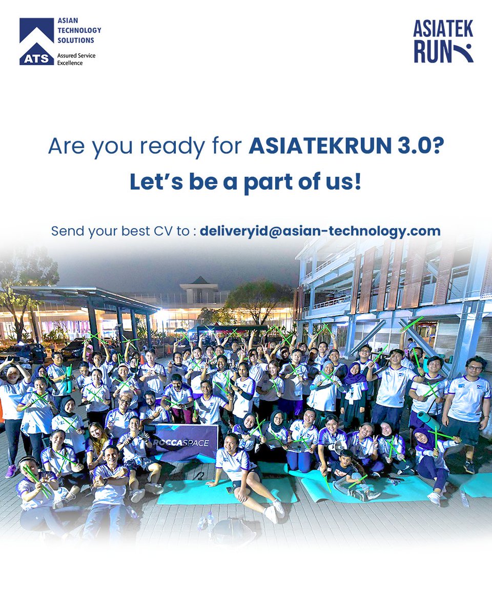 Asiatek_id's tweet image. Terima kasih atas semangat, keringat, dan partisipasi ATSians di acara ini!

Setuju ga nih kalau ada ASIATEKRUN 3.0👀?

#AsianTechnologySolutions #AsiatekSolusiIndonesia #ATS #ATSID