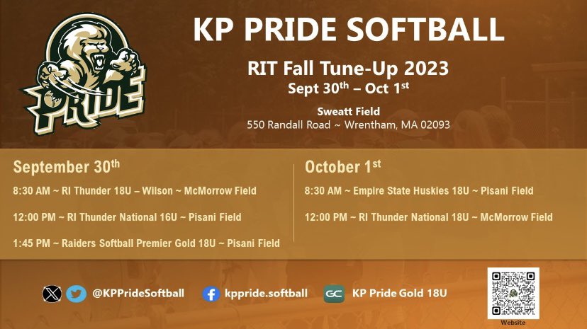 Unfortunately because of the ☔️ first two games were cancelled. Waiting to hear for last one, but so excited to compete in the games we have this weekend! @KPPrideSoftball @BillPereira11 @HopsAP