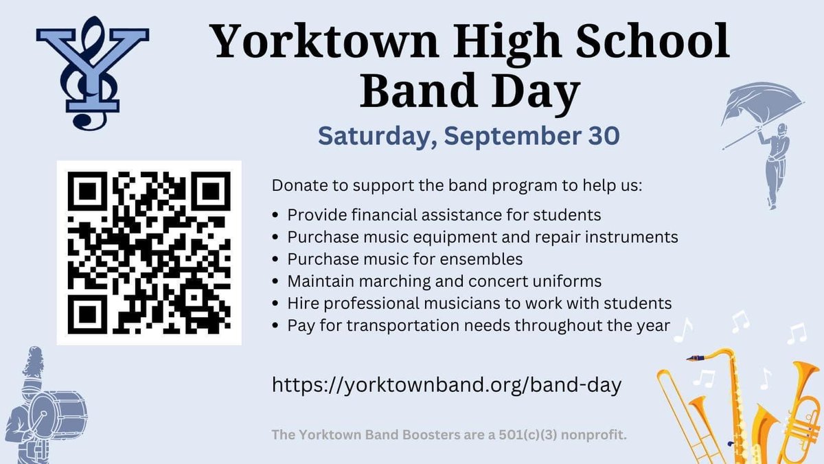 skipgirl99's tweet photo. 😁GOOD MORNING ARLINGTON!!!😁 The kids are out and about looking for your support!🎶🥁 THANK YOU!❤️
@yorktownbands https://t.co/CeuJWzLbJy