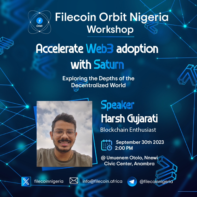 🌍 Exciting News! Harsh, our talented participant from India 🇮🇳, has joined us at the Filecoin Orbit Workshop in Anambra. 🚀

Diversity and global collaboration make our blockchain community stronger! 💪🌐 #FilecoinOrbit #Blockchain #CommunityStrength #GlobalInnovation