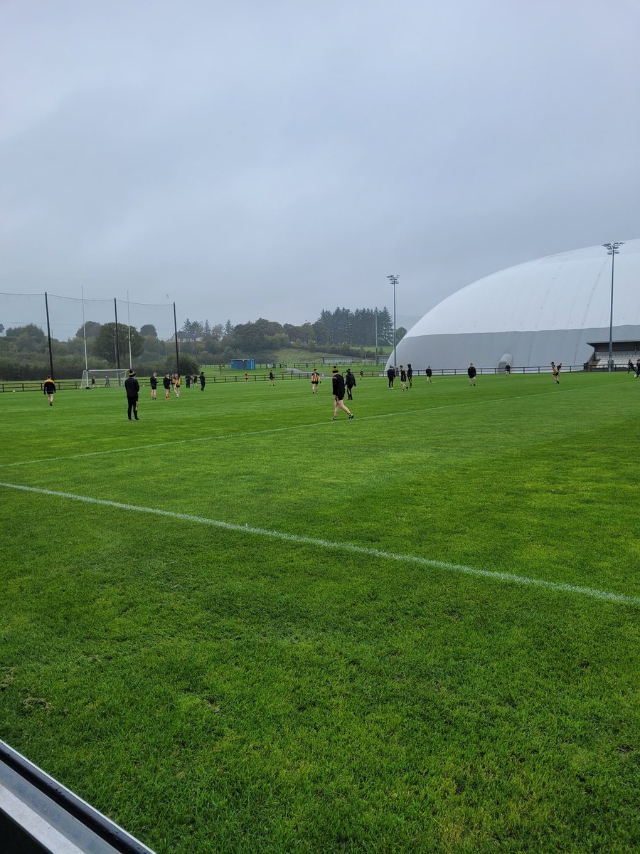 It's the @ConnachtGAA Centre of Excellence for me today for @RoscommonGAA SFC relegation play-off final between @StrokestownGaa and @gaelspro Losers drop down to intermediate for 2024! Tough conditions but pitch in great shape #GAA