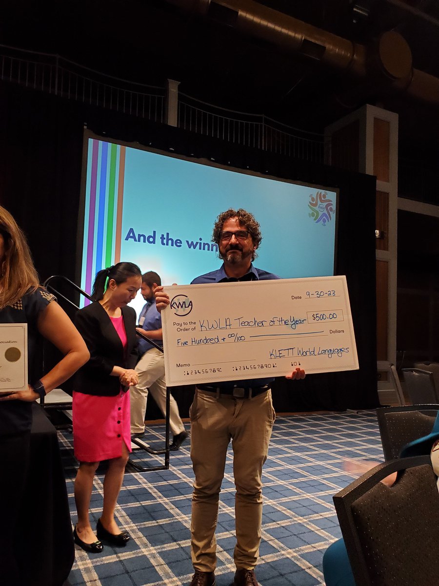 KWLAonline's tweet image. Congratulations Lydia Kohler on being named the 2023 KWLA Outstanding Teacher of the Year! #kwla2023