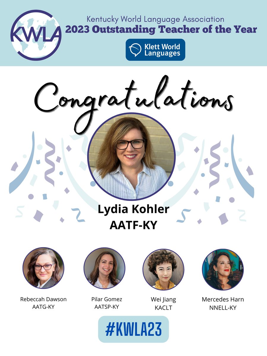 KWLAonline's tweet image. Congratulations Lydia Kohler on being named the 2023 KWLA Outstanding Teacher of the Year! #kwla2023