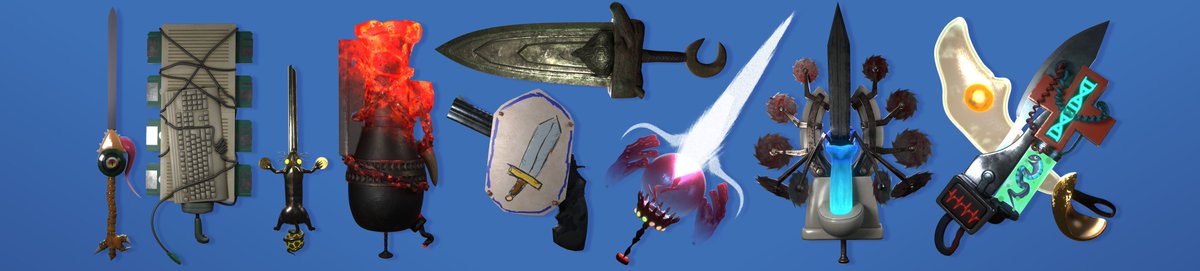 duz_vr's tweet photo. Here's a showcase of all 30 swords I made this year for #Swordtember2023. I had a blast participating; can't wait until next time! https://t.co/t9sAcVTzvP