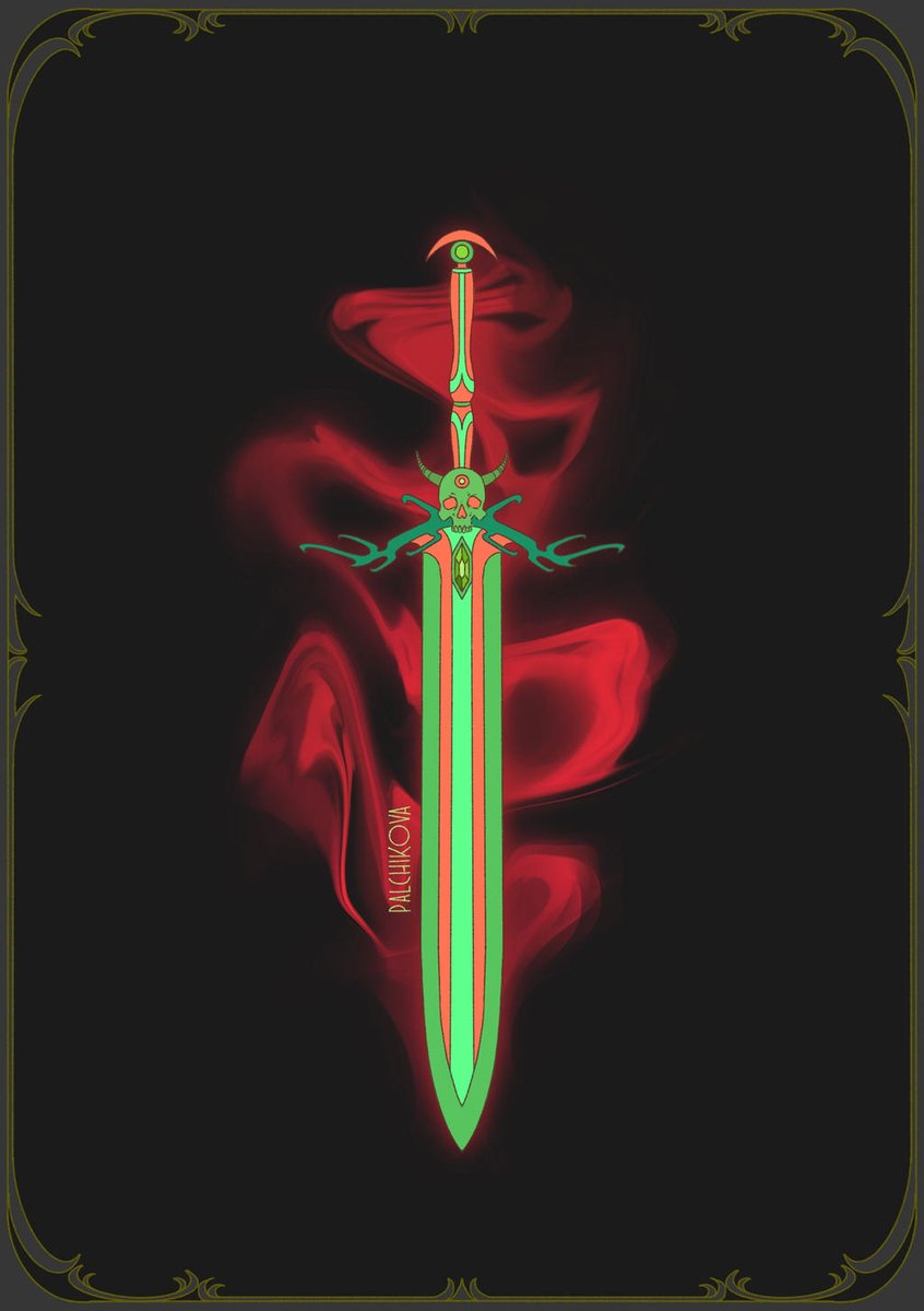 This sword belongs to a necromancer

#swordtember #swordtember2023 #propsdesign #ipadpro #procreate