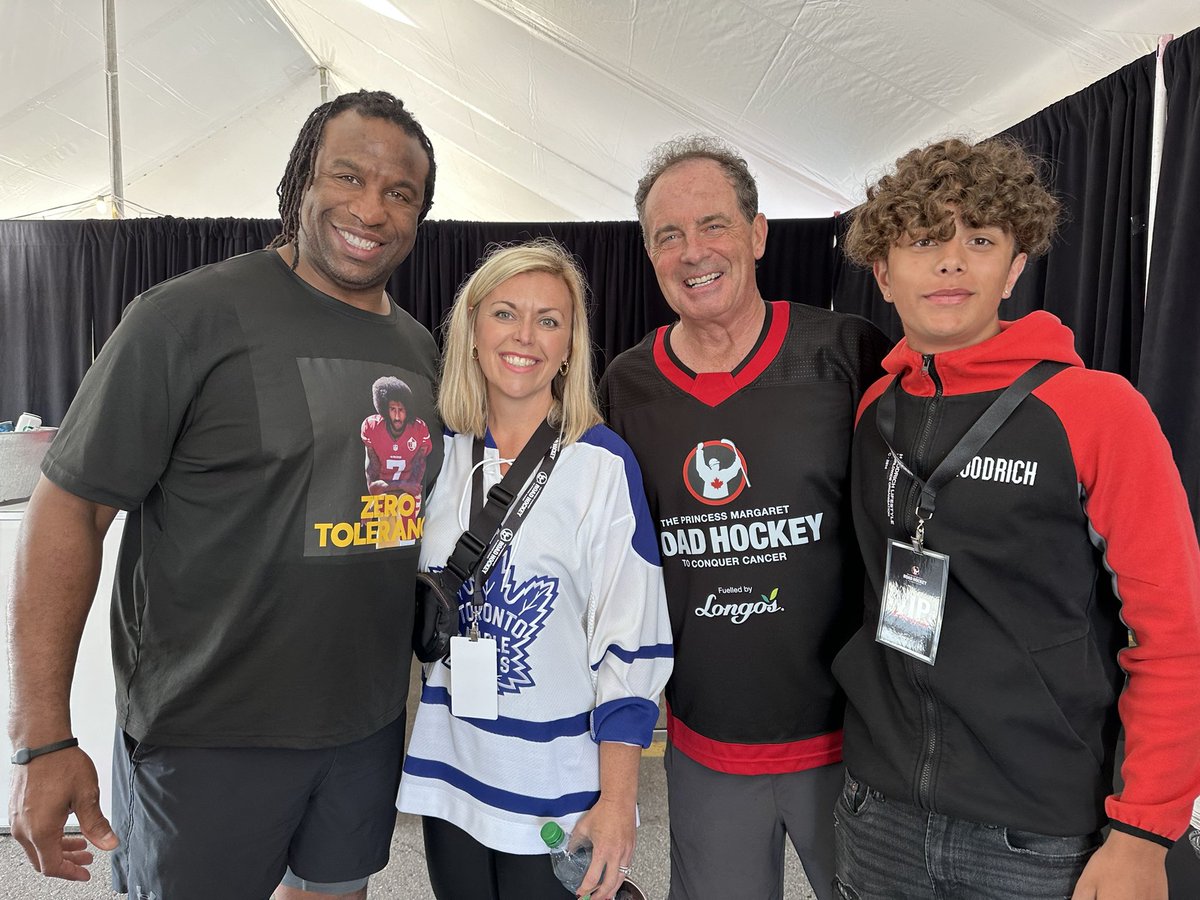 kyla_kumar's tweet image. Thanks to @RodBlackTV  and @CanadiensMTL Alum George Laraque for supporting @RoadHockey.
Over $3m raised to support @pmcancercentre @uhn. #GAMEONCANCER.
