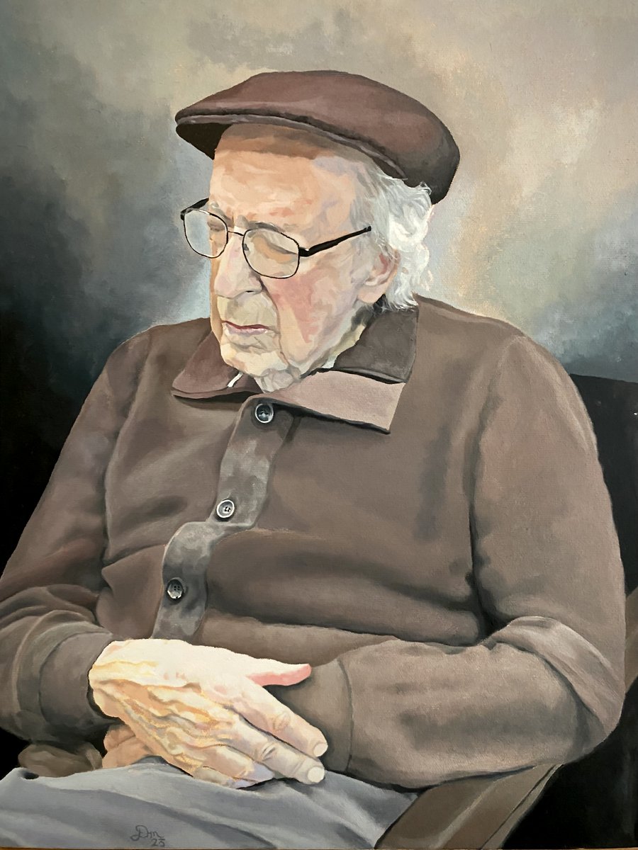 danielmoir's tweet photo. Just finished this painting of my grandfather. Oil on canvas. #art #painting #oilpainting #portrait #portraitpainting #portraitart #realism #impressionism #realismportrait https://t.co/7WtGz633KX