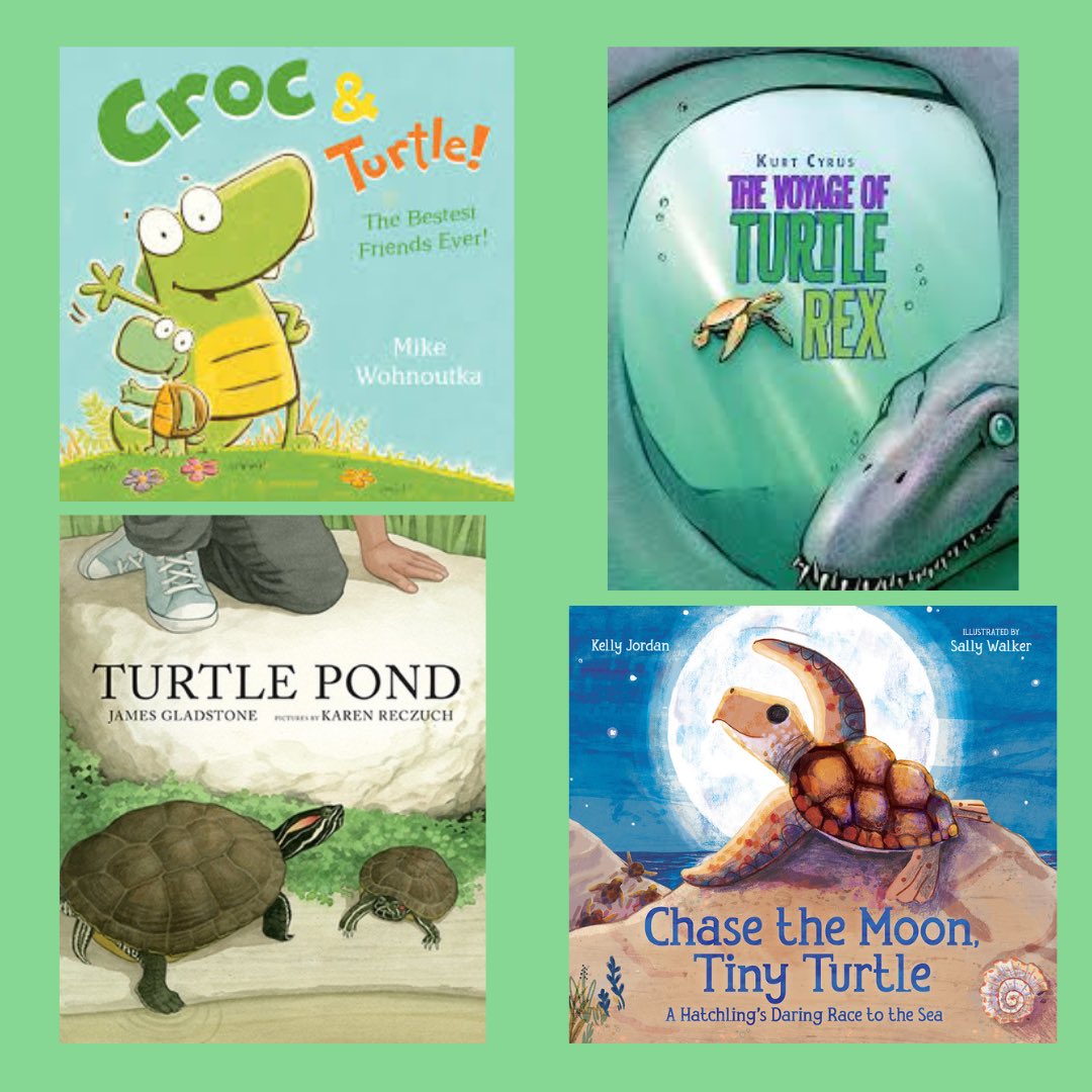 My 3yo is all about turtles these days. We found this fabulous library haul &amp; all of the books got a reread request! 🐢💚🐢

#library #bookstack #turtle #kidlit