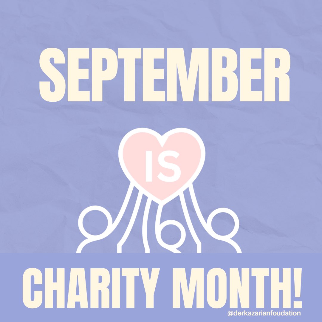 derkazarianf's tweet photo. September is CHARITY MONTH! The Alan K. and Isabelle DerKazarian believes in the importance of giving back to the community. Follow our Charity Month posts to see more of our donations! https://t.co/bwccPO76uQ