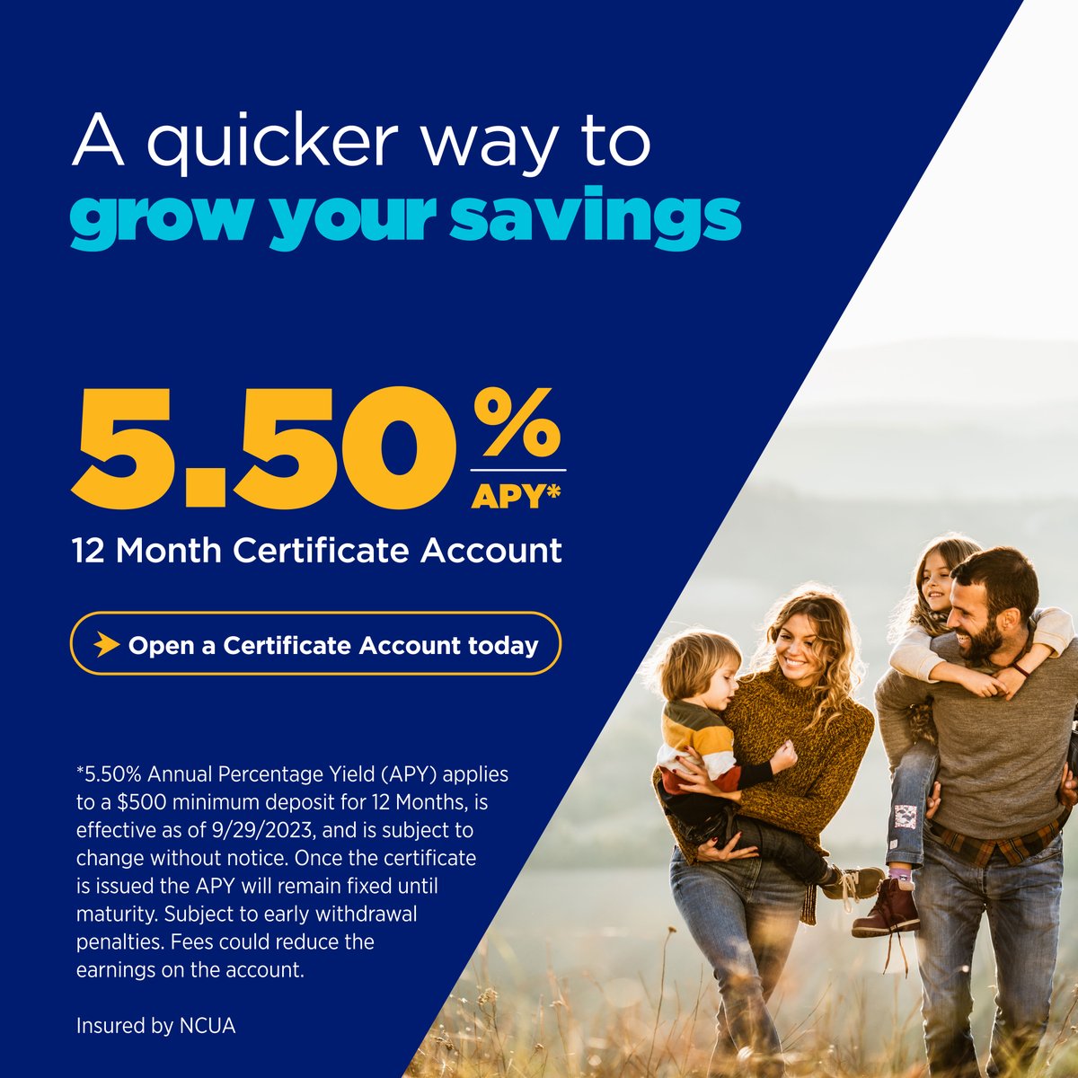 🚀 Don't wait to save and grow your money!

We have a variety of options to help you save. Like a 5.50% APY*, 12-month Certificate account. Open yours today! 🙌 

🏦 Visit your local branch for details, or visit our website to get started! 🔗  globalcu.info/3C1EhQG