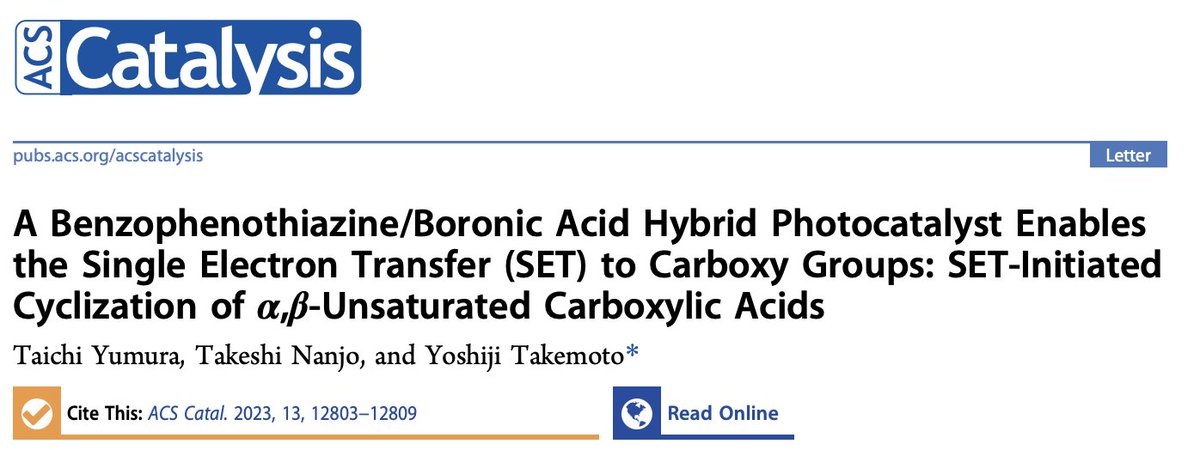 HallBoronLab's tweet photo. This week's Paper-of-the-Week presentations in our weekly group meeting featured some exciting and neat work from Shibata group, @TakemotoLab, @YulabJin and @group_levin. #Chemistry #Boron https://t.co/1IEIeUeJNk