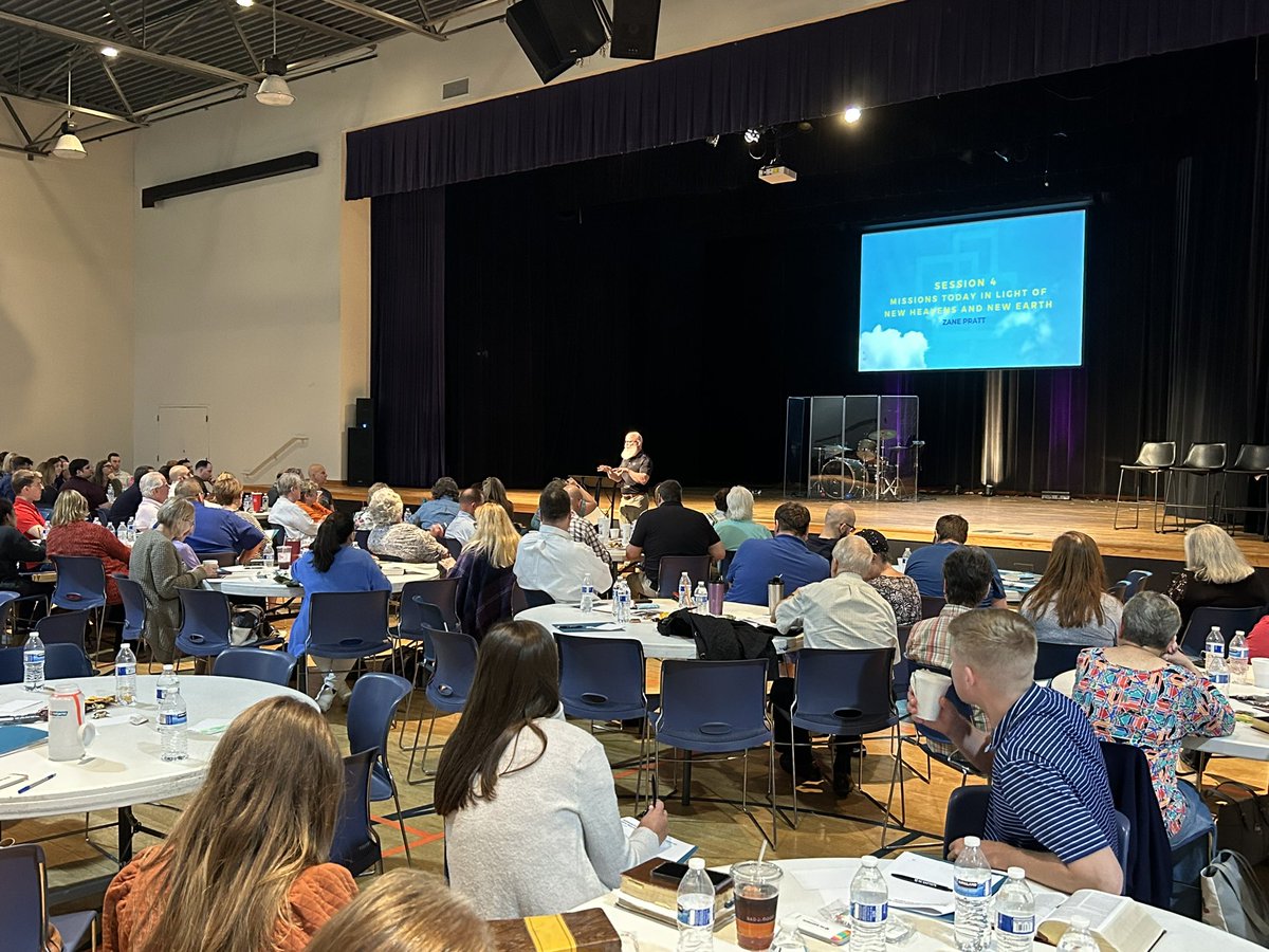 MullisCLT's tweet photo. Deeply encouraged by my friend @ZanePratt from @IMB_SBC this afternoon as he speaks on missions in light of the New Heavens and New Earth.  @InstituteforTM / @SebtsDL Heaven conference. @ncbaptist https://t.co/MzT69NDQnd