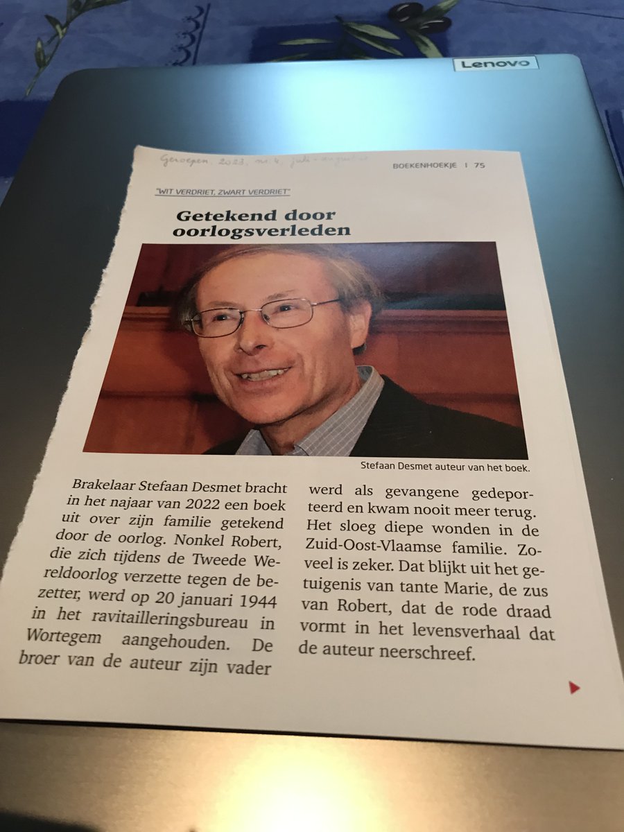 StefaanLiterair's tweet photo. Mooie bespreking van mijn roman 'Wit verdriet, zwart verdriet' (@WitsandUitg) in Geroepen (Stefaan De Clercq):
'Het is in dat licht dat de auteur meesterlijk de geschiedenis van zijn tante afzet tegen de tijdsgeest van de oorlog en de naweeën daarna.' https://t.co/NUDJpYsANt