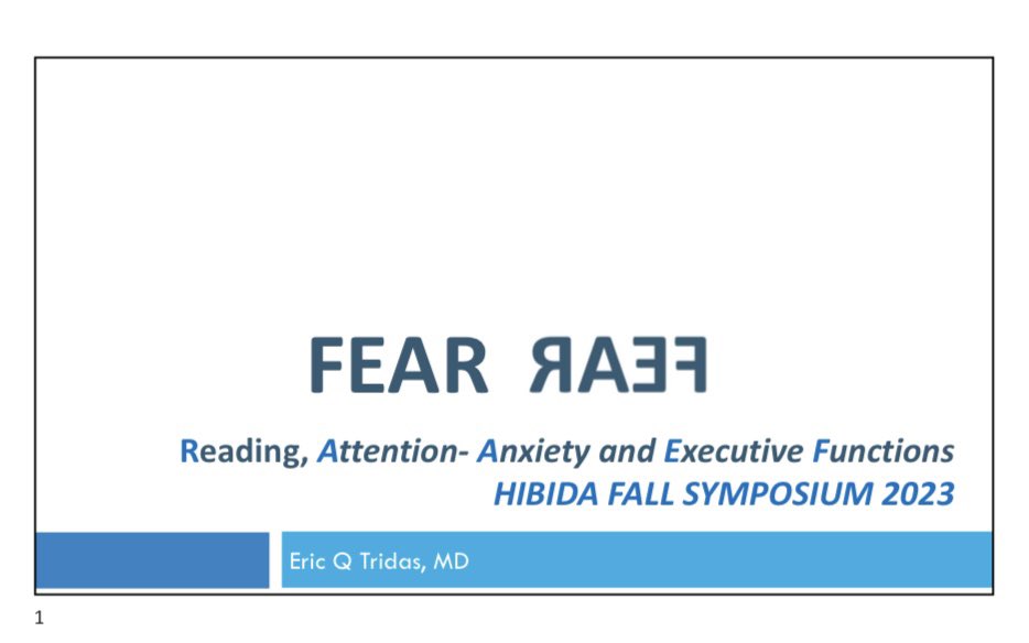 Whew…Dr. Eric Tridas just helped me make SO MANY CONNECTIONS between reading, learning, executive functioning, ADHD, and anxiety. Wow. 😮 @HoustonDyslexia