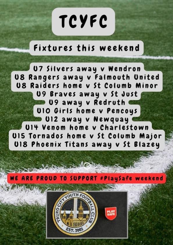 ⚽️⚽️⚽️ Lots of fixtures tomorrow for our players tomorrow #playsafe
