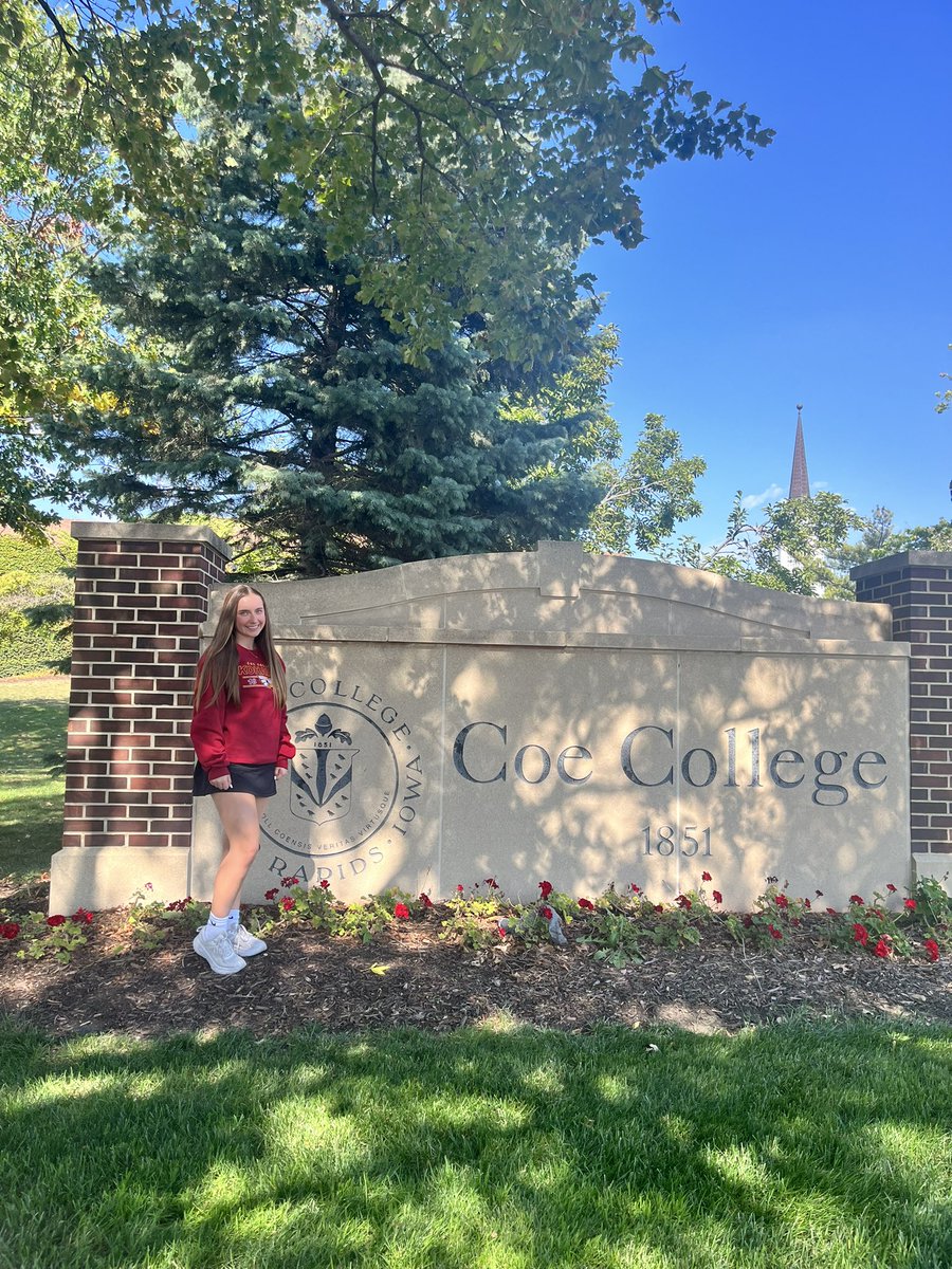 allie_decman's tweet photo. I am extremely excited to announce that I have verbally committed to Coe College to continue my academic and athletic career. I want to thank my friends, family, teammates, and coaches that have helped me along the way! 🦅💛♥️ @CoeSoftball https://t.co/ezKVq5wZE9