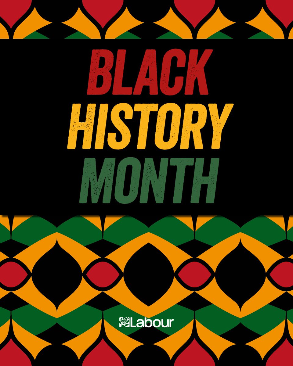 UKLabour's tweet photo. Black history is British history.

#BlackHistoryMonth is the time to celebrate the achievements and contributions of Black communities and acknowledge the inequality they still face. 

Labour will introduce a Race Equality Act to tackle structural racial inequalities. https://t.co/zEHkFGPmOp