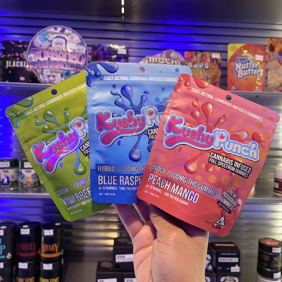 #KushyPunch 100MG Full Spectrum Gummies #CookiesMaywood