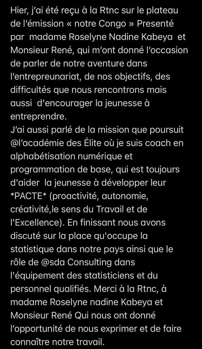 NtemeJosias's tweet photo. Hier a la rtnc sur le plateau de l'emission "notre congo".
Merci a la @RTNC_nationale a madame Roselyne Kabeya et monsieur René.
@academie_elites 
@kevin_diasonama @nkuba_nadia 
@chriskamut https://t.co/3KKhicyVQT