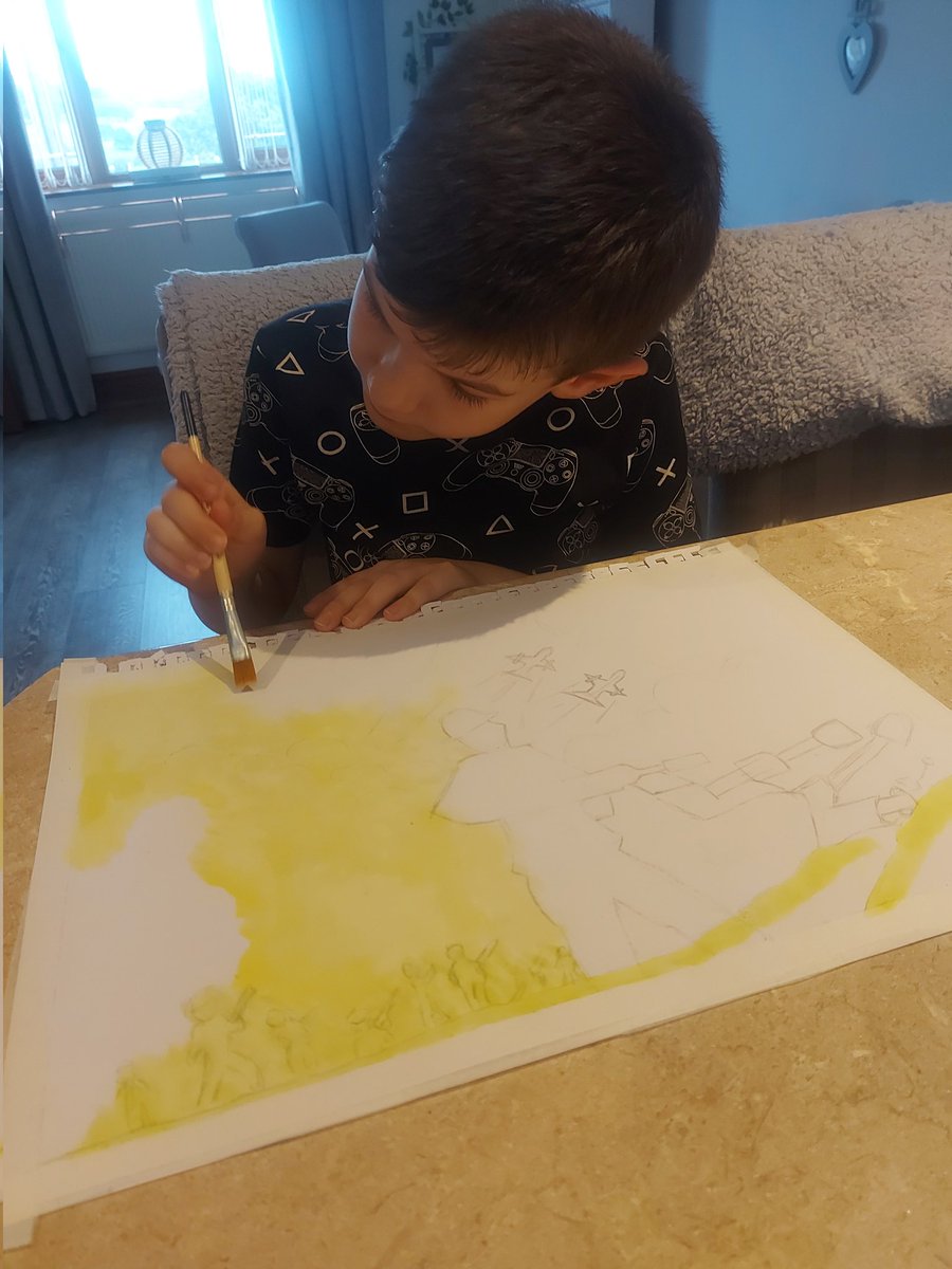 Donna80Williams's tweet photo. WW2 inspired painting by QW 🪖
@MarkhamHead @markhamyear6
@MarkhamPrimary #inspiredlearner #miniartist #WW2 #3hourswork https://t.co/dDCRqe5ocM
