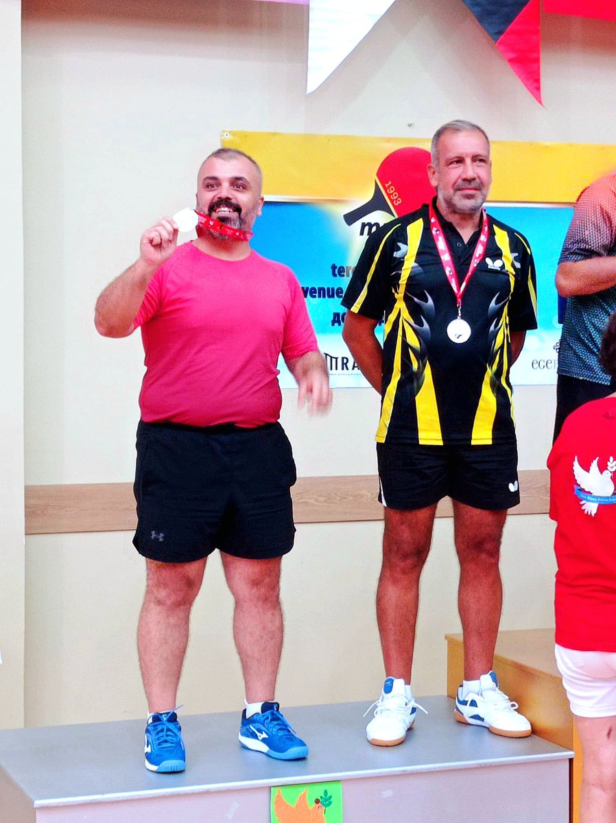 oktayegeli's tweet photo. Uluslararası masa tenisi turnuvasında çift erkeklerde final ve ikincilik. Biz bu Kore'ye boşuna mı gittik aslanım (: 
#Haftasonu #masatenisi #turnuva #mastersclub https://t.co/YkVw4QchAO