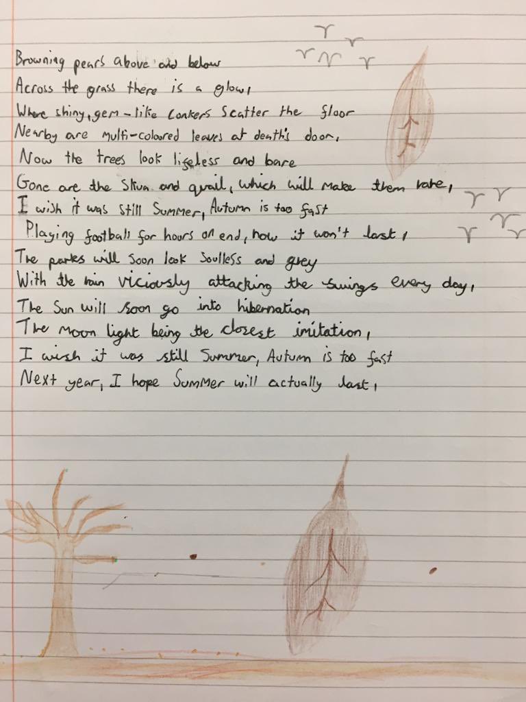 Some powerful autumn poetry from Year 7 🍁 🍂 🦔 

#wellowhouseenglish
#alphaschools