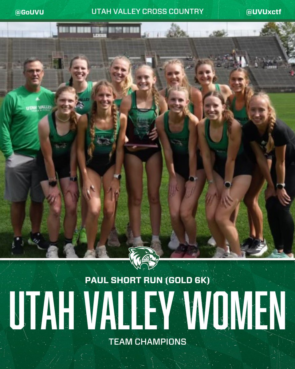 Team Champions! Our 24th-ranked women won the Paul Short Run on Saturday morning in Bethlehem, Pa. while the men were eighth. The women have won each of the three team races they've competed in so far this season. #GoUVU | #ValleyForged