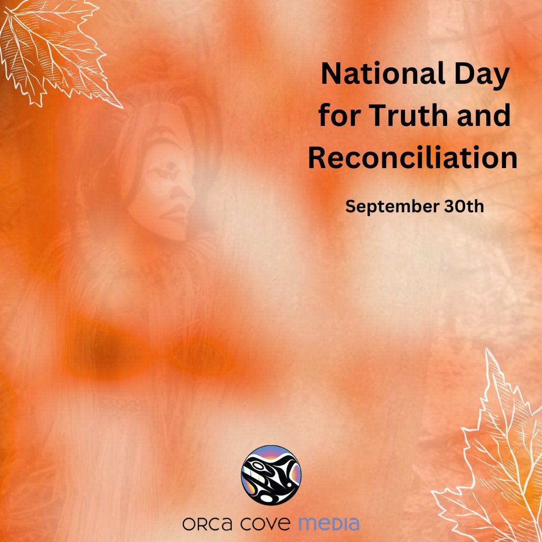 OrcaCoveMedia's tweet image. Today, we reflect on the history of Indigenous communities in Canada, and the process of Truth and Reconciliation 🧡

Orca Cove Media encourages the expansion of knowledge through reflection, reading, watching, engaging in ceremony, and attending events.