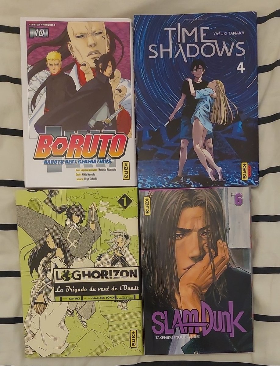 KreyDrear's tweet photo. @EditionsKana
#Boruto #NarutoNextGenerations #TimeShadows #LogHorizon #LaBrigadeDuVentDeLOuest #SlamDunk https://t.co/2AdKn0vOl3