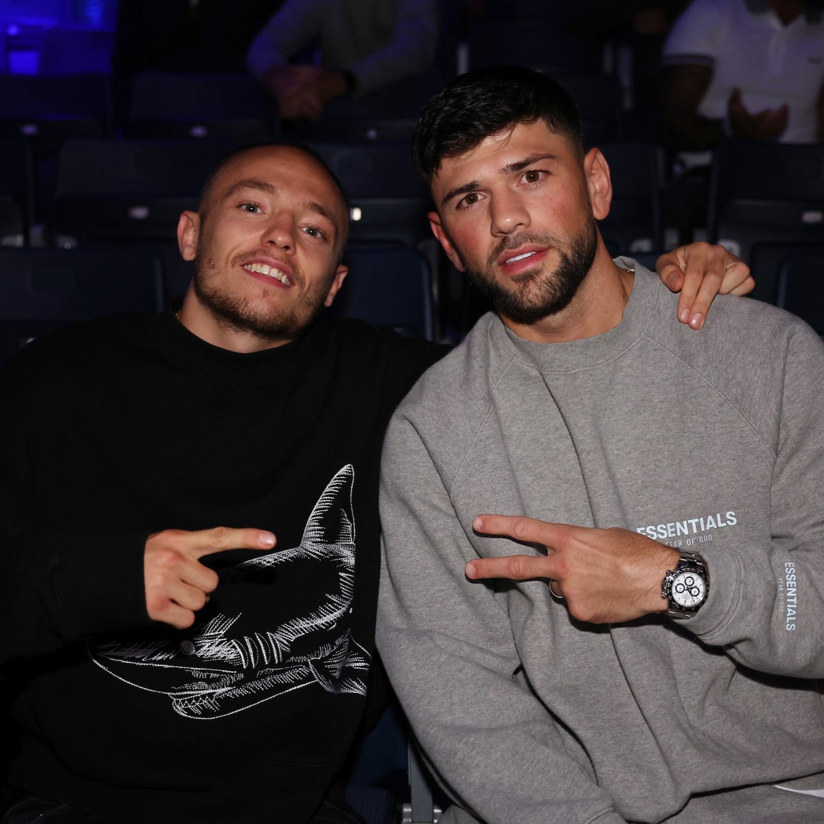 @SunnyEdwards and @JoeCordina_91 in the crowd 👑👑 #RodriguezEdwards, December 16 #CordinaVazquez, November 4