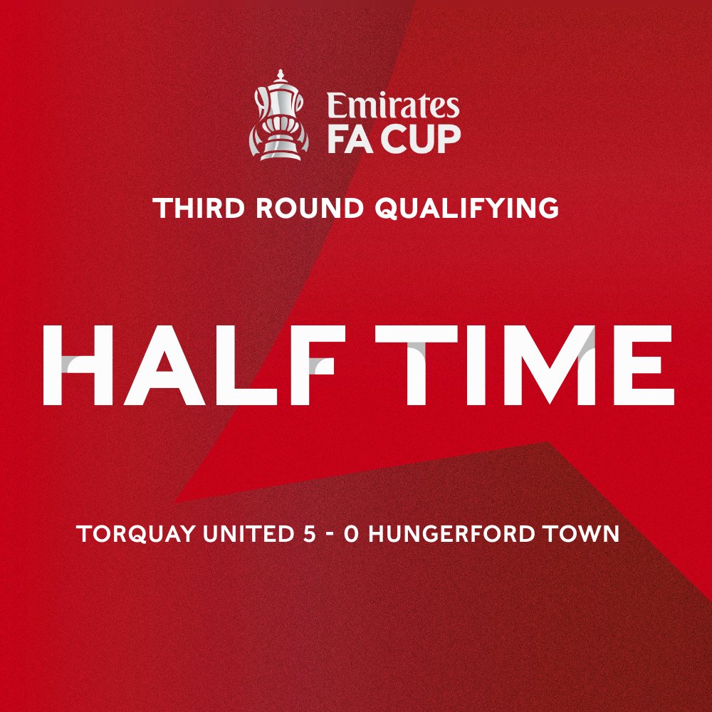TUFC1899's tweet photo. HALF TIME

Things are going quite well at the halfway stage.

5-0

#tufc #TORHUN #EmiratesFACup https://t.co/mqWkVXCOw5