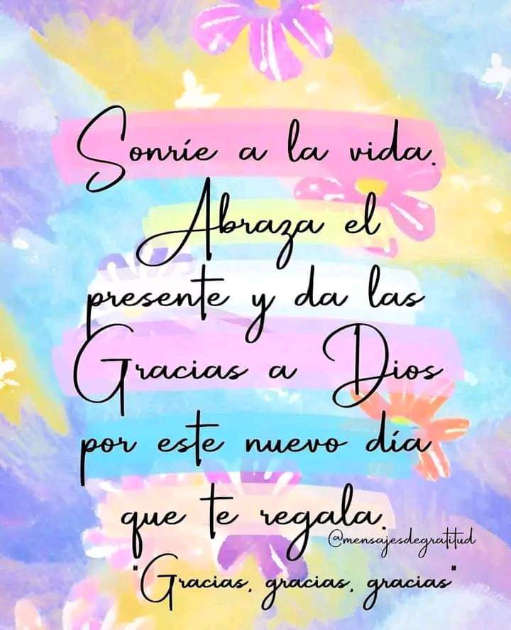 Sonríe a la vida.