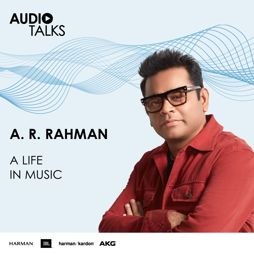 Harman's tweet photo. It's #internationalpodcastday! Check out #AudioTalks, our podcast about all things audio. Legends of the music business, like #HARMANโs brand ambassadors @MartinGarrix and @arrahman, joined us to share their insights from the industry. Learn more: https://t.co/953kM95IuE https://t.co/de0EDurG7E