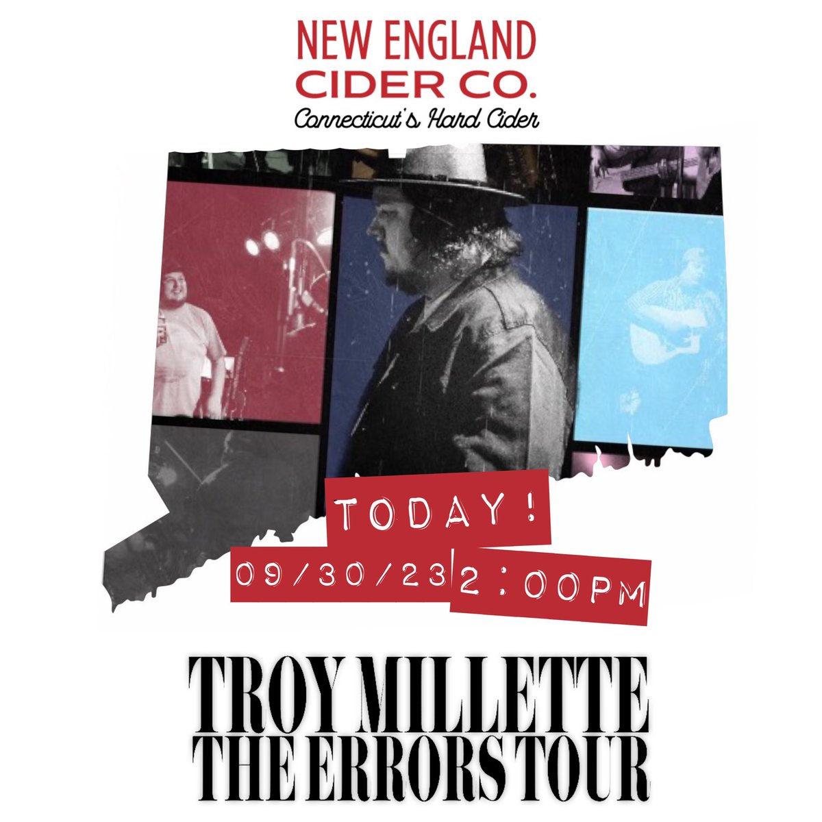 millettemusic's tweet photo. 🍎TODAY🍏
The Errors Tour comes to Wallingford, CT to celebrate the 10th Anniversary of New England Cider Company!
#TroyMilletteMusic #TroyMilletteAndTheFireBelow #Acoustic #Folk #Pop #Rock #SingerSongwriter #TheErrorsTour #ErrorsTour #TouringMusician #Connecticut https://t.co/hRNqbn1W1i