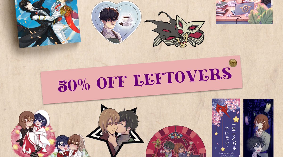 akeshuakeOneDay's tweet photo. ❗️LAST 24 HOURS OF LEFTOVERS❗️

This is your last chance to get the One Day zine and its lovely merch! Use the code LASTCHANCE for 50% off your purchase!

The NSFW One Night zine is sold out, but you can still buy its digital version in the BOGOF option! 

https://t.co/ufgbydCe9v https://t.co/1yh52glESx