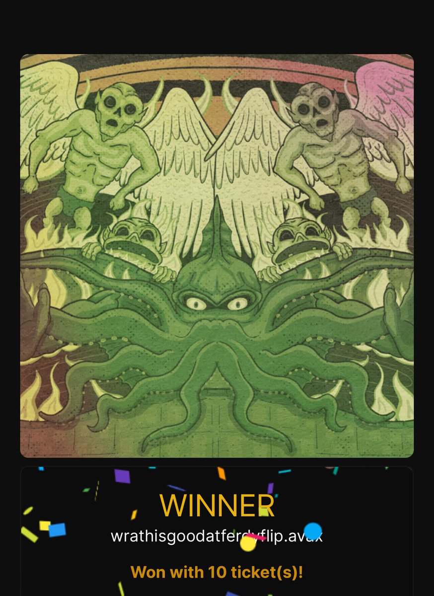 g33bu5's tweet photo. Congrats to @Wrathtank_avax my first ever rafflr, and thank you @weirdslab labs for this awesome raid event 🙌 https://t.co/xEHedsaEOb