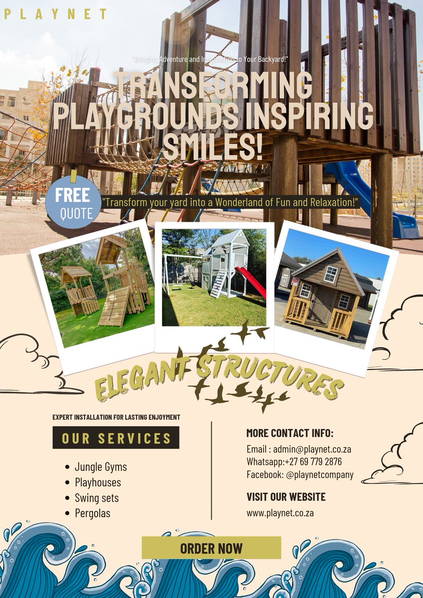 PlaynetCompany's tweet photo. Create the ultimate playtime haven for your little adventurers! 🌈🏠 Our team specializes in crafting personalized #junglegyms and #playhouses, tailored to your exact specifications. From whimsical designs to sturdy structures, we've got you covered. https://t.co/WENh0rxXmE