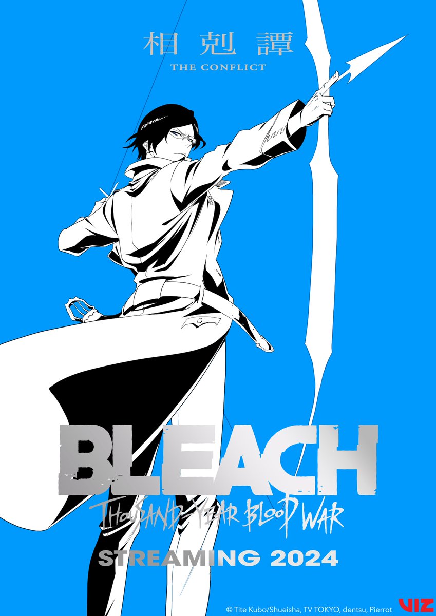 WSJ_manga's tweet photo. BLEACH: Thousand-Year Blood War Arc TV Anime New Key Visual.

The third part of the series starts broadcasting in 2024. https://t.co/m8MVEiv0dH