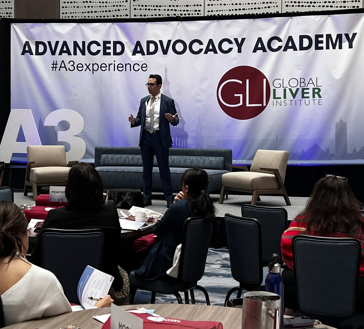 hepatitisihelpc's tweet photo. Dr Ahmad Anouti, a liver transplant Research Fellow at UTSW talking about alcoholic liver disease at #A3experience in DC for @GlobalLiver https://t.co/QyJqCiZAuu