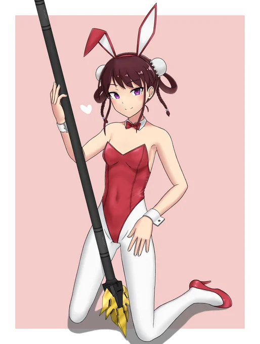 紅花ちゃん誕生日おめでとーネ! 今年はバニーでお祝いヨ(+逆バニー差分)  #アリスギア #アリスギアお絵かき #王紅花生誕祭